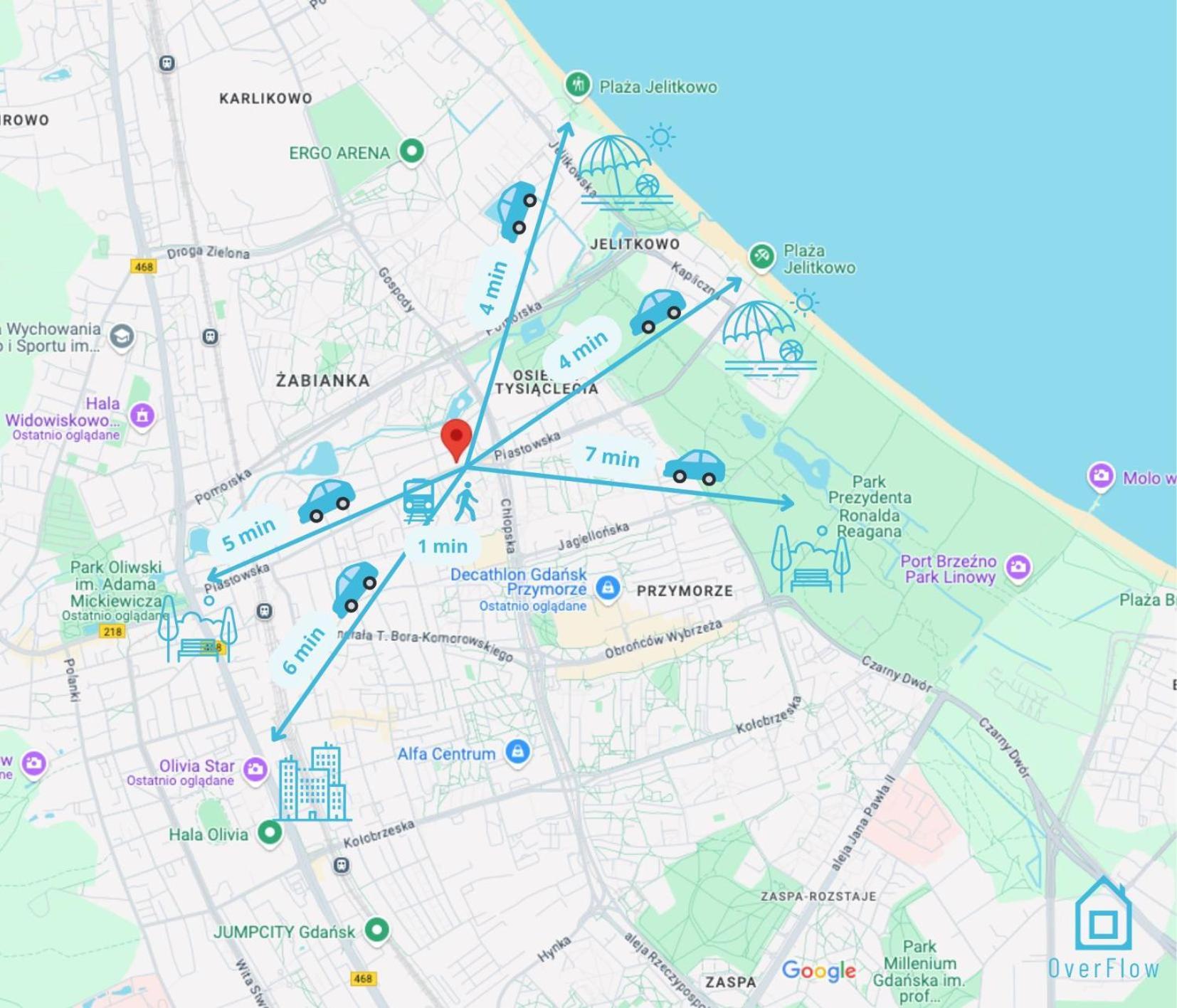 Purple Room - Charming Place, 15 Minutes To Gdansk Old Town & 5 Minutes To Seaside Kültér fotó